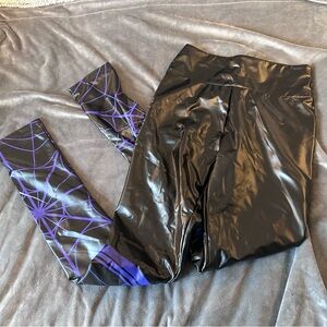 NWOT SOLD OUT Wednesday Addams x Killstar collab pleather leggings size XS